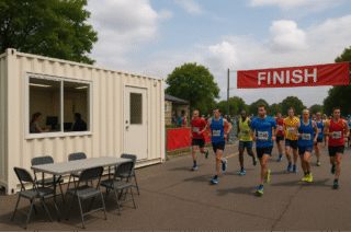 Portable Container Health Offices for Safer Race Day Coordination