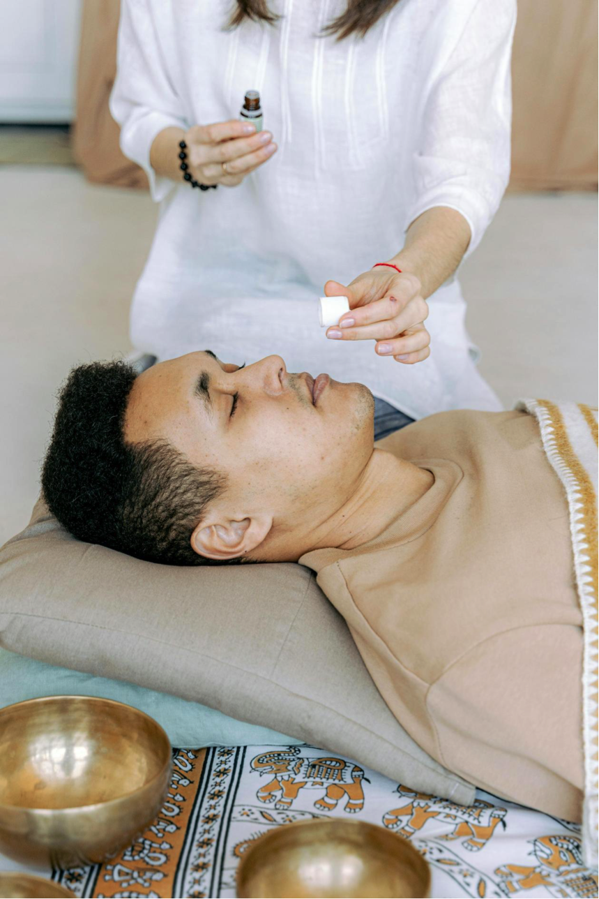 Ayurvedic doshas chart showing Vata, Pitta, and Kapha constitutions with their mental health characteristics, imbalances, and personalized treatment approaches for mental wellbeing.