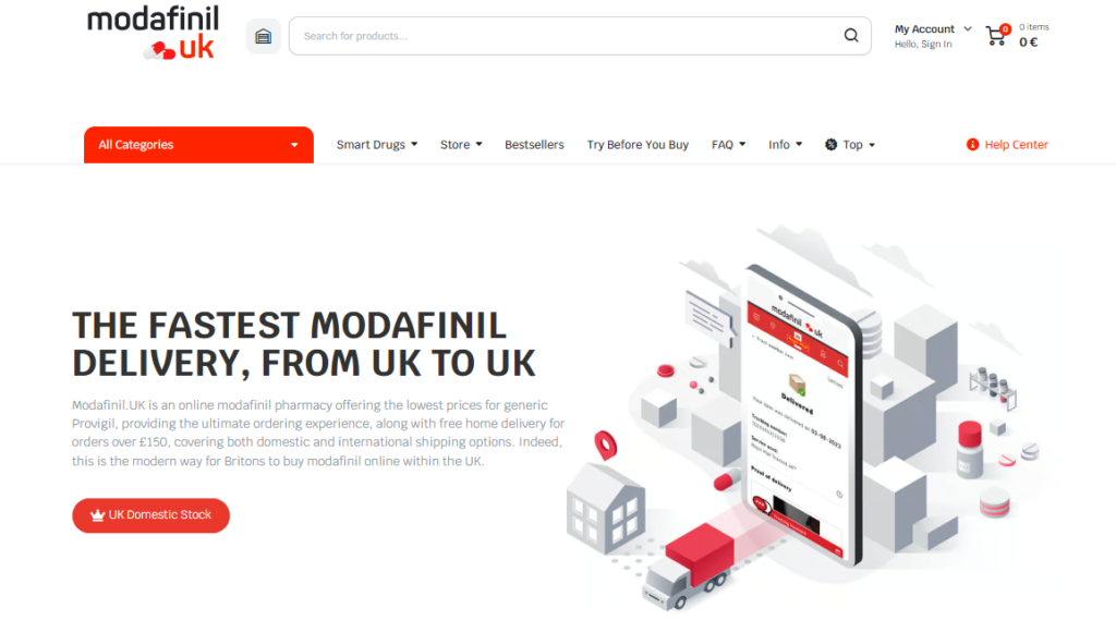 Get quick UK generics shipping from ModafinilUK